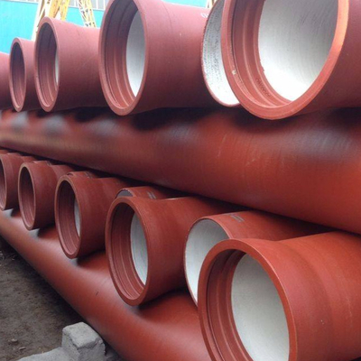 6m Ductile Iron Class K9 Pipes DN80mm To DN2000mm Cement Mortar Lining